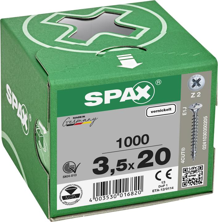 Actual product image Spax Multi-Lenticular Head With Brake Ribs Cross Slot Z2 Fully Threaded (1000 Screws per piece)