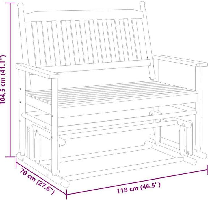 Actual product image vidaXL Schaukelbank