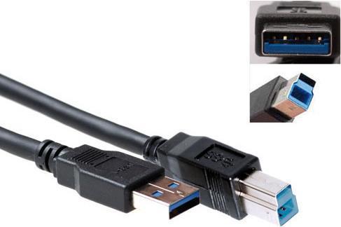 Produktbild ACT USB 3.0 A male USB B male 5,00 m USB3.0 CABLE AM-BM 5.00M (5 m, USB 3.2 Gen 1)