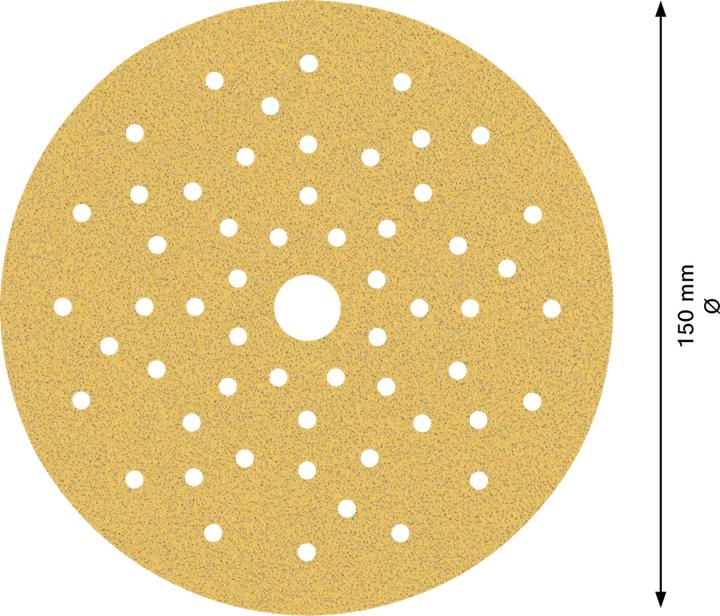Image du produit Bosch Professional Zubehör EXPERT C470 Papier abrasif multi-trous pour ponceuse excentrique, 150 mm, G 80, 50 pcs. (80)