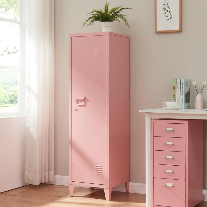 Image du produit En.Casa Einzelspind Kurikka 137x38x38 cm Rosa (38 x 38 x 20 cm)