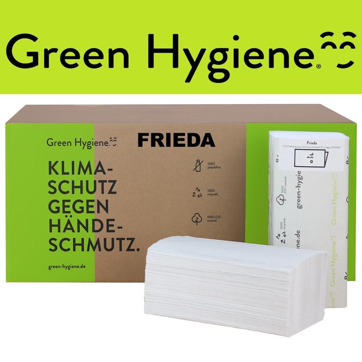 Actual product image Huchtemeier Papier Paper towels FRIEDA zig-zag folding 2-ply 4,000 tissues (4000 x)