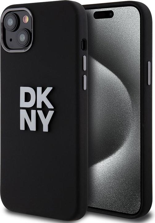 Produktbild DKNY DKHMP14SSMCHLK iPhone 14 / 15 / 13 6.1" czarny/black hardcase Liquid Silicone Small Metal Logo (Apple iPhone 14)