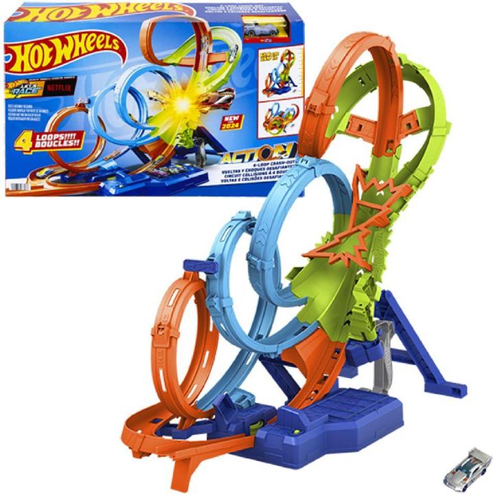 Immagine prodotto Hot Wheels Azione 4 Loopings Crash Danger