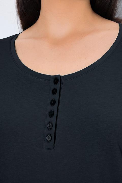 Produktbild Ulla Popken Basic Shirt, Knopfleiste, regular, Langarm (46, 48)