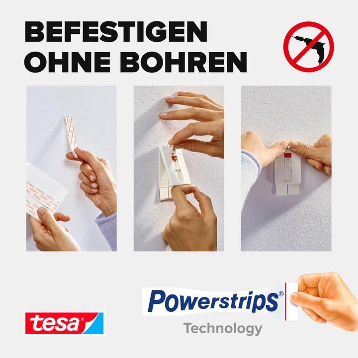 Produktbild tesa Klebenagel für Tapete & Putz, 2kg Halteleistung, höhenverstellbar