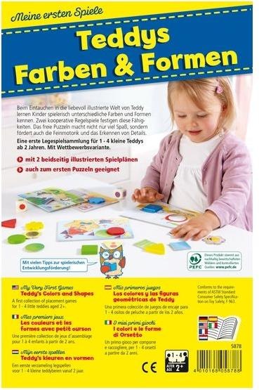 Actual product image Haba My first games Teddy's colors and shapes (German, Dutch, English, Spanish, French, Italian)
