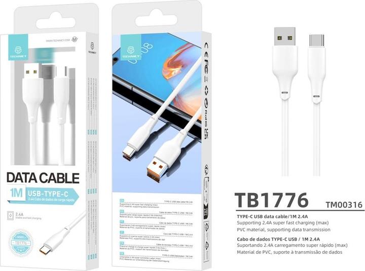 Produktbild Techancy USB-A auf USB-C Kabel (1 m)