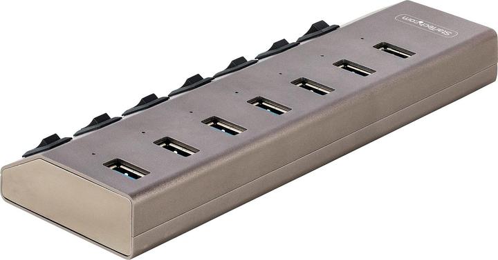 Produktbild StarTech com 7-Port Self-Powered USB-C Hub with Individual On/Off Switches, USB 3.0 5Gbps Expansion (USB-B, 7 Ports)