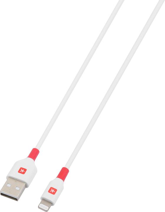 Actual product image Skross USB Cable USB to Lightning Cable, 1.2m white (1.20 m, USB 2.0, 28 W)
