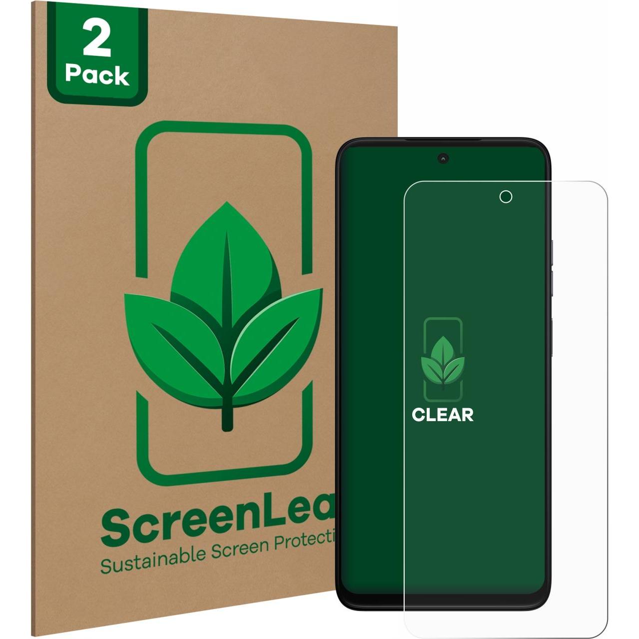 Thumbnail - ScreenLeaf Schutzfolie nachhaltiger Displayschutz Display Schutz Folie Klar Transparent (2 Stück, Motorola Moto C), Smar...