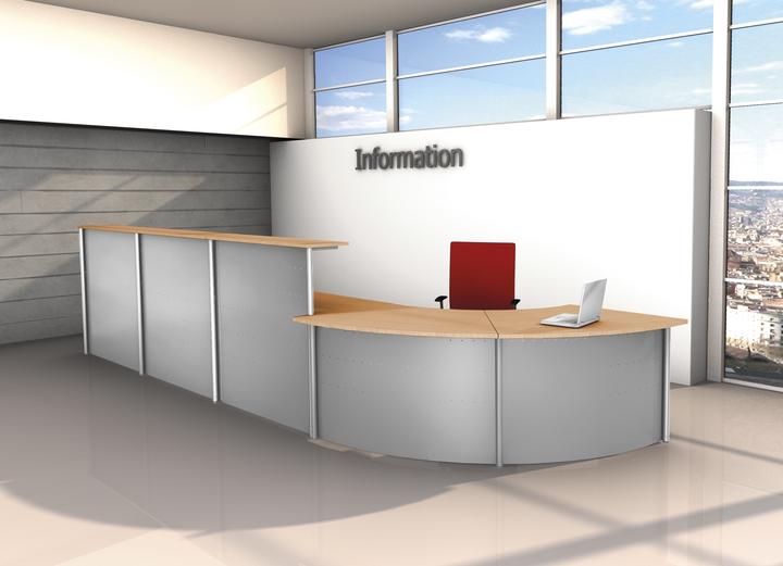 Productafbeelding Kerkmann Receptiebalie Genua beuken, zilver 116,0 x 70,0 x 115,0 cm