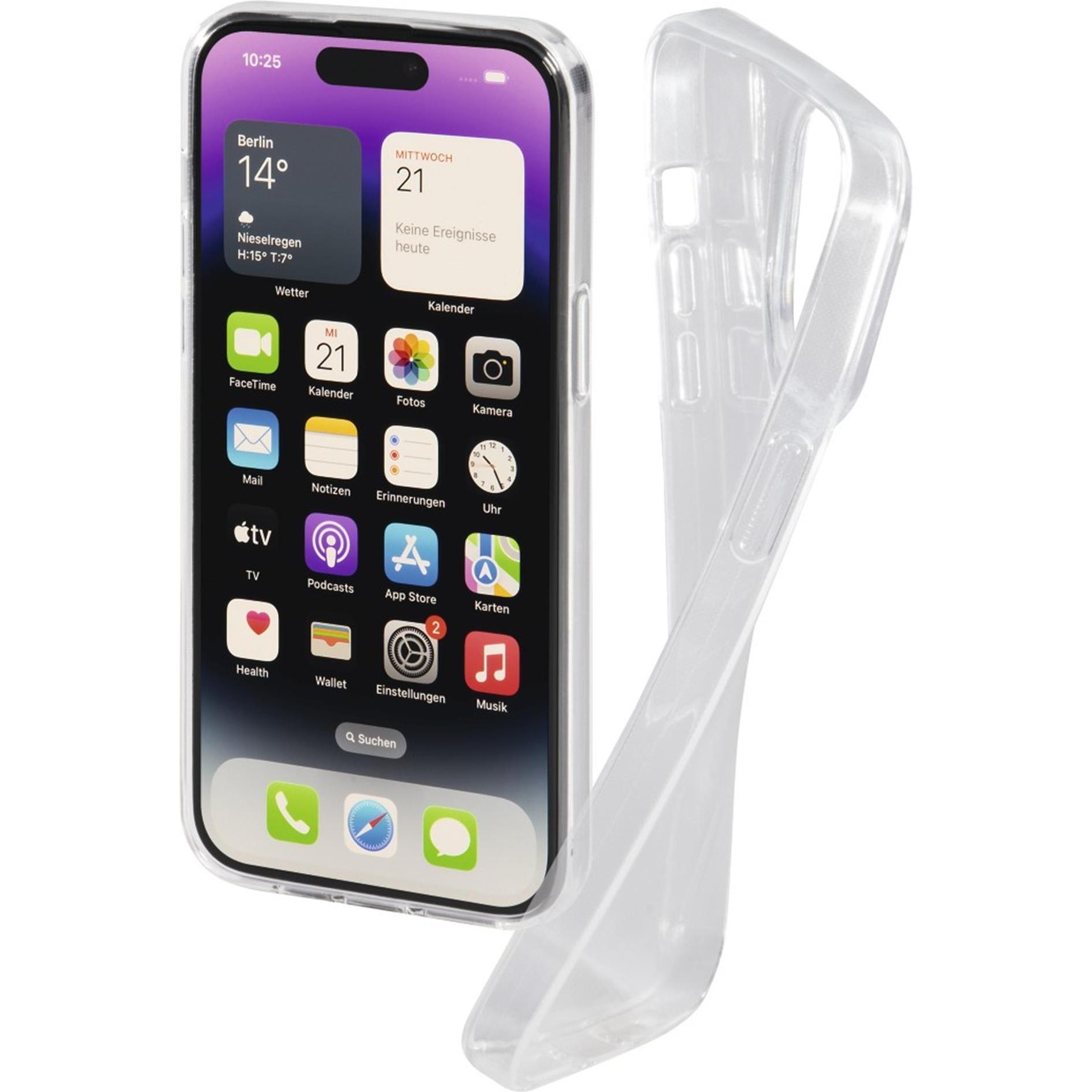 Hama Crystal Clear (Apple iPhone 14 Pro), Smartphone Hülle, Transparent