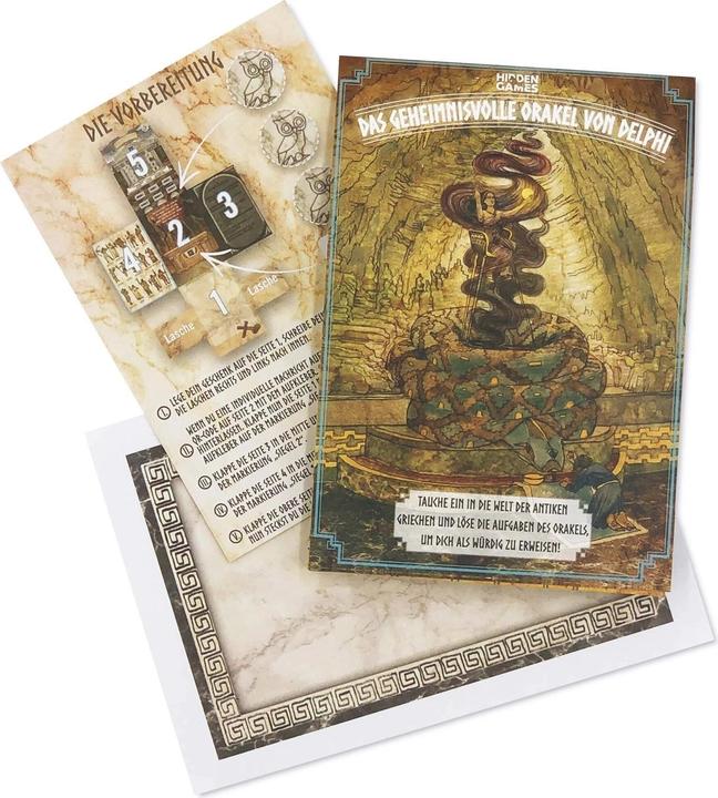 Hidden Games The mysterious oracle of Delphi - puzzle card (German, 1 Players)