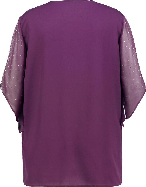 Produktbild Ulla Popken Tunika, Glitzersteinchen, A-Linie, V-Ausschnitt, 3/4-Arm (50, 52)