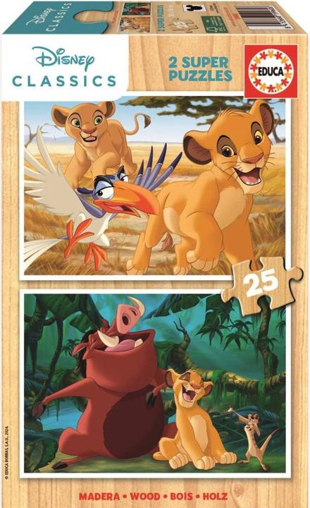 Actual product image Educa Disney Der König der Löwen Holzpuzzle 2x16tlg. (16 pieces)