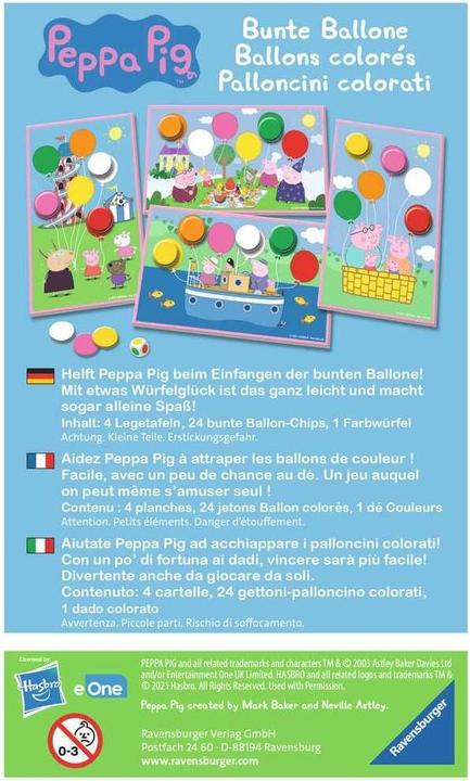 Immagine prodotto Ravensburger Peppa Pig palloncini colorati (Tedesco, Francese, Italiano)