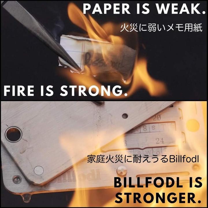 Actual product image Billfodl Crypto Wallet