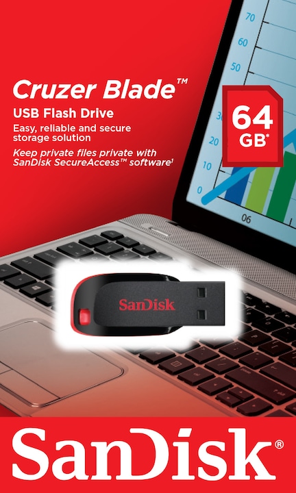 Produktbild SanDisk Cruzer Blade (64 GB, USB-A, USB 2.0)