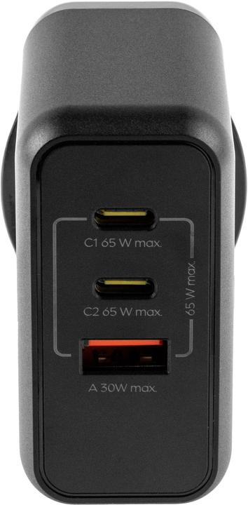 Produktbild Onit USB-Wandladegerät Triple 2C1A 65 W GaN Schwarz (65 W, 3 Ports)