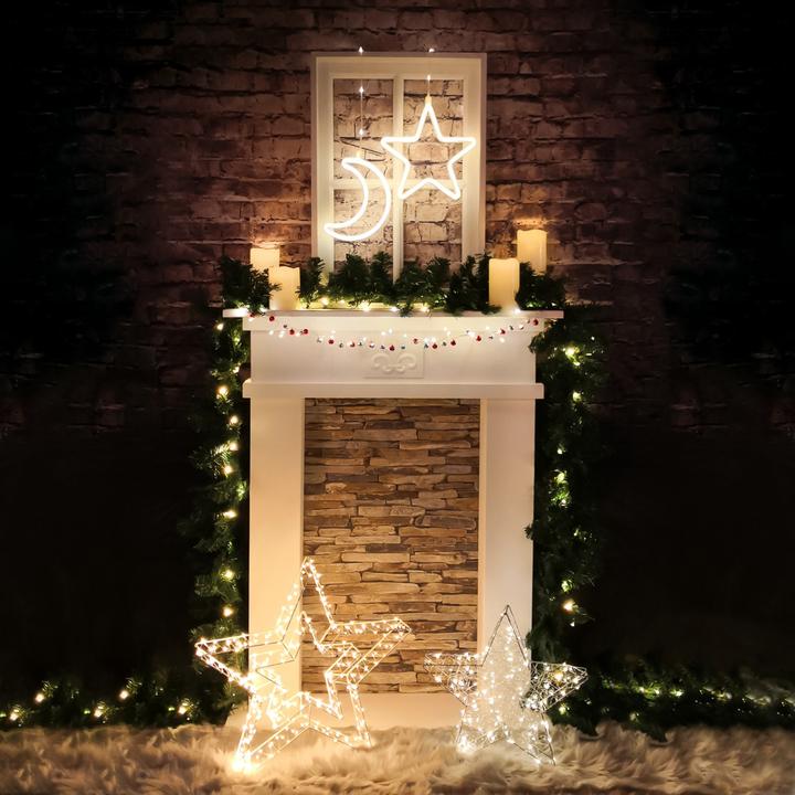 Image du produit Idena 31854 Guirlande de sapin LED avec 160 LED blanc chaud, avec minuterie de 8 heures, pour l'Avent (10 m)