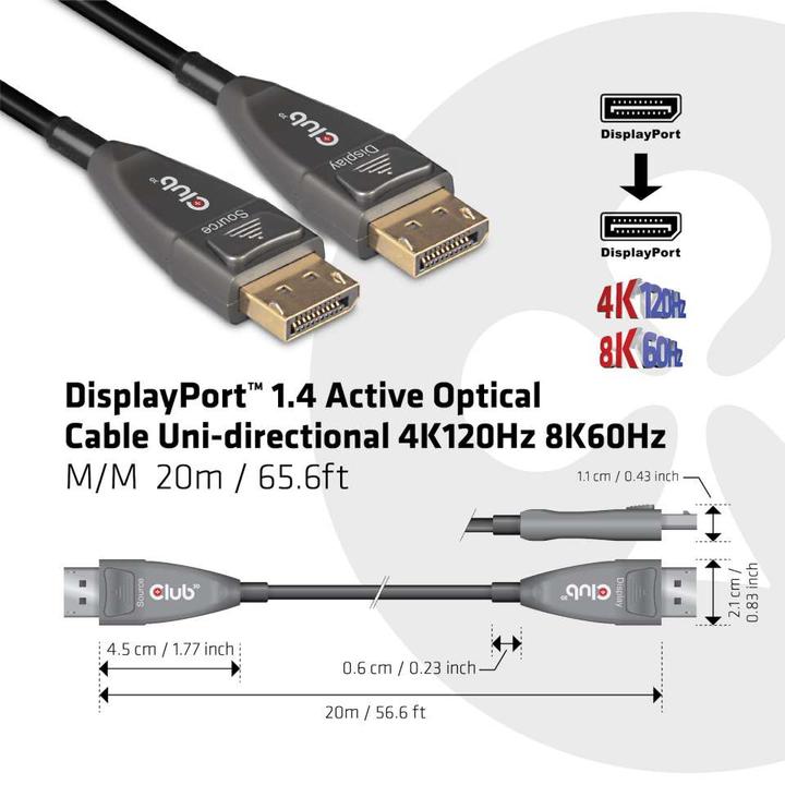 Produktbild Club 3D DisplayPort – DisplayPort (20 m, DisplayPort)