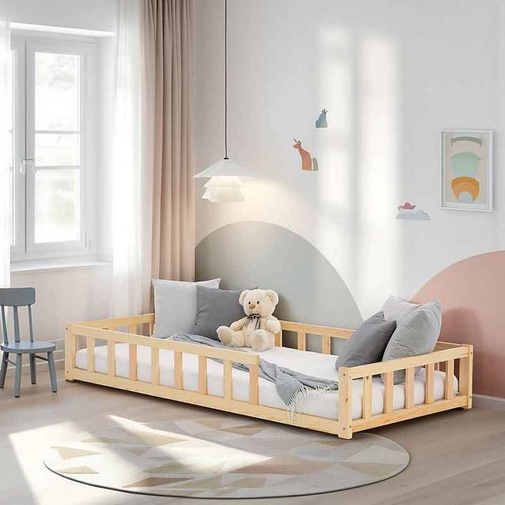 Image du produit Homestyle4u Kinderbett mit Rausfallschutz (90 x 200 cm)