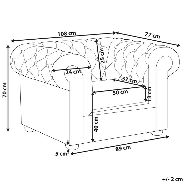 Actual product image Beliani Chesterfield
