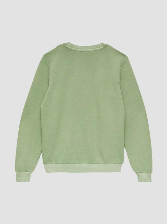 Produktbild s.Oliver Sweatshirt Sweatshirt mit Garment Dye und Schriftprint (S)