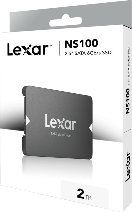 Produktbild Lexar SSD NS100 2000 GB, SSD-Formfaktor 2,5, SSD-Schnittstelle SATA III, Lesegeschwindigkeit 550 MB/s (2000 GB, 2.5")