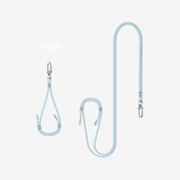 Produktbild Spigen Universal Strap Set Crossbody& Wrist zestaw smyczy do telefonu niebieski/mute blue AFA08