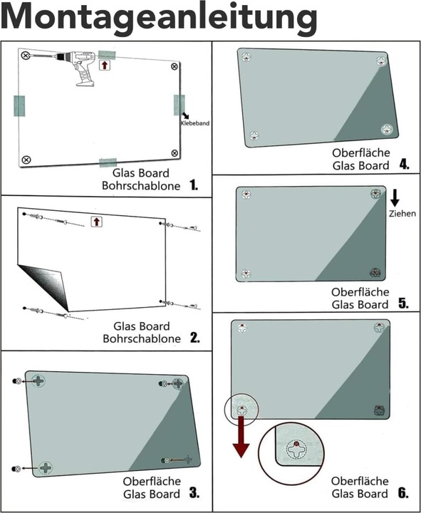 Produktbild Master of Boards Glasboard Sicherheitsglas (90 x 120 cm)