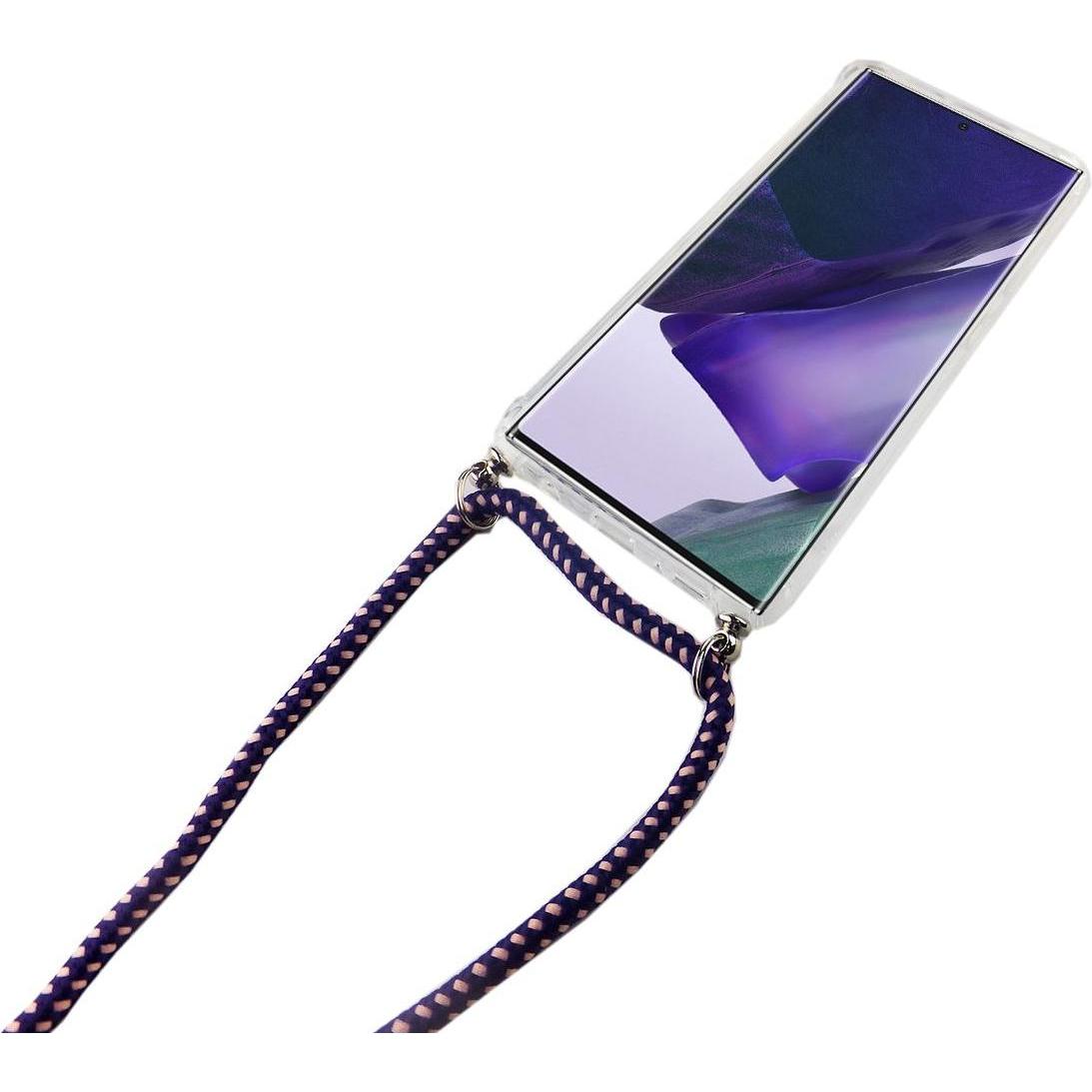 Thumbnail - König Design Handykette für Samsung Galaxy Note 20 Ultra Hülle mit Band zum umhängen Violett, Handykette, Transparent