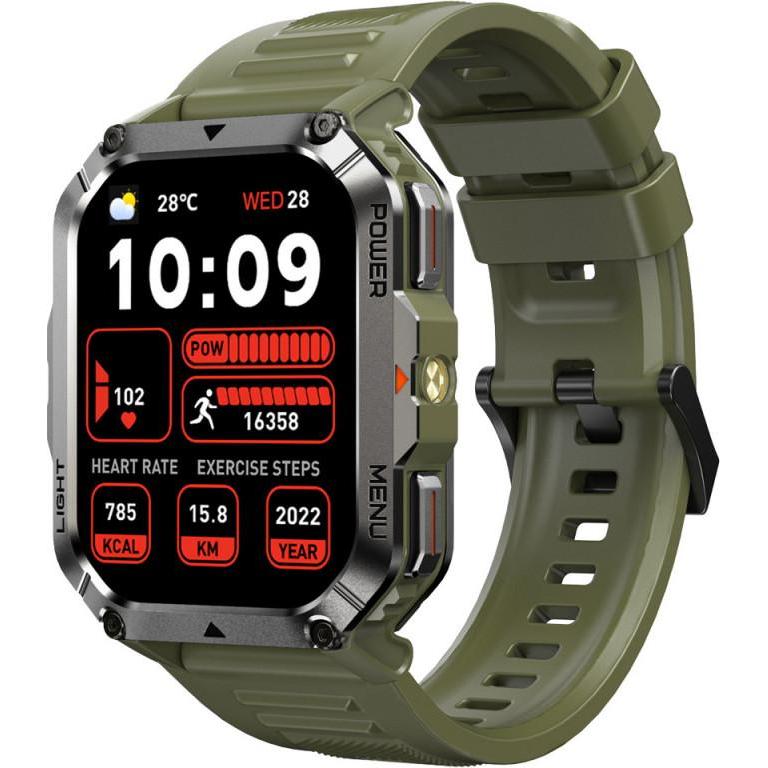 Blackview W70 Pro (Montre connectée - 2.01" - Appels bluetooth) Vert, Smartwatch