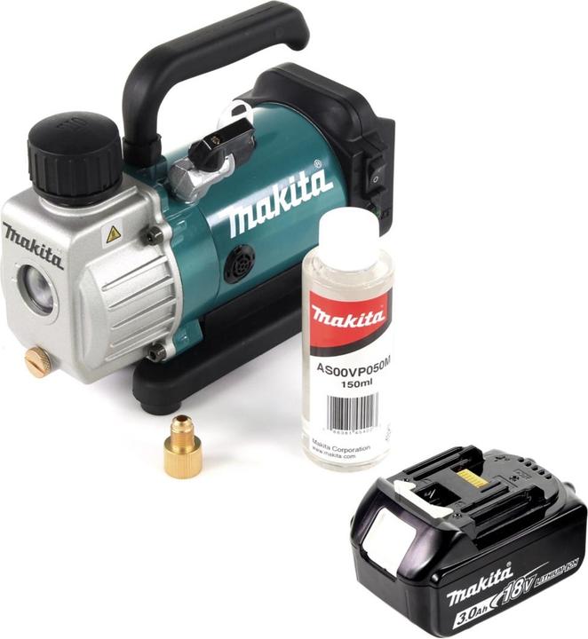 Actual product image Makita DVP 180 F1 18V battery vacuum pump + 1x BL 1830 3.0 Ah battery