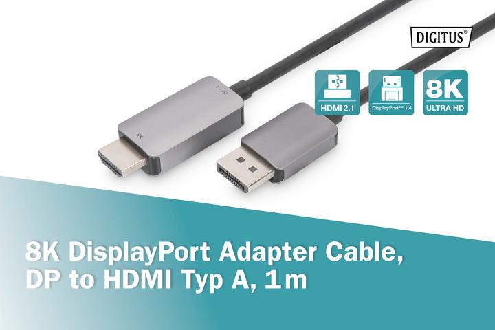 Immagine prodotto Digitus DisplayPort - HDMI (Tipo A) (1 m)