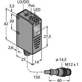 Turck, Rilevatore di movimento, Sensore ottico (0.80 m)