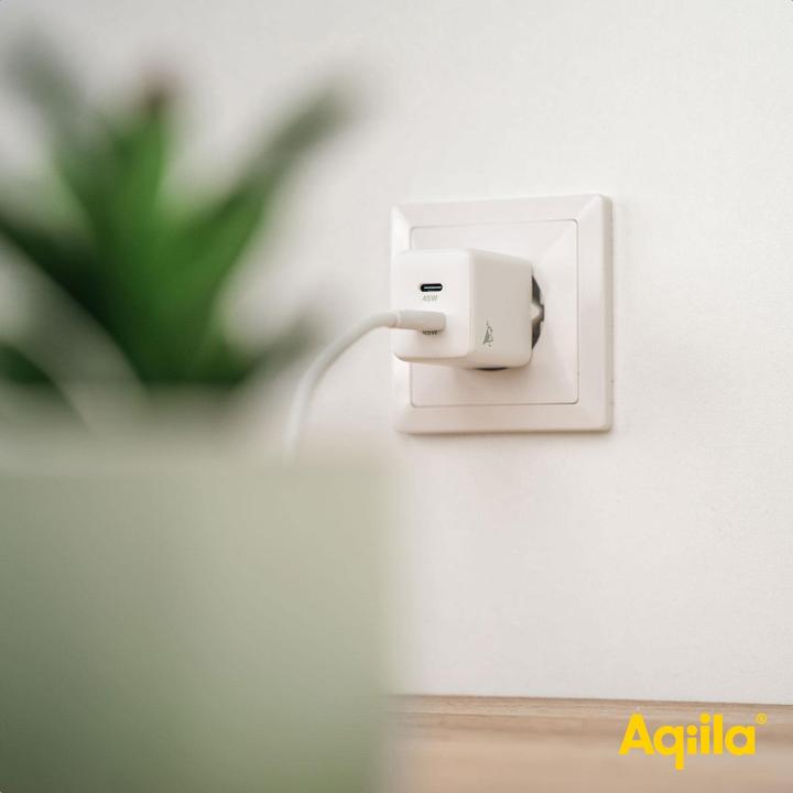 Image du produit Aqiila Chargebird W2 - Chargeur mural GaN, 45W PD - Blanc (45 W, 2 ports)