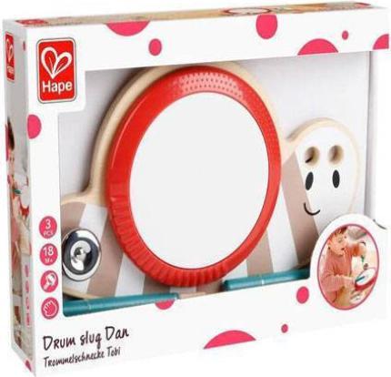 Actual product image Hape Houten Drumtoestel Slak Drum slug Dan