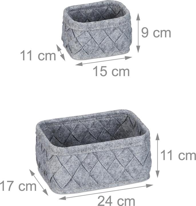 Image du produit Relaxdays 8x paniers-rangement (8 x, 42 x 31 x 19 cm)