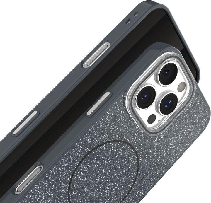 Actual product image OEM Glitter Thin Mag case for iPhone 16 Pro 6,3" black (Apple iPhone 16 Pro)