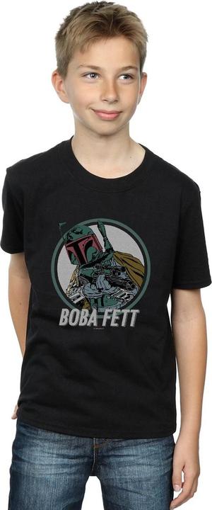 Immagine prodotto Star Wars Boba Fett Retro Circle Maglietta Ragazzi (152, 158)