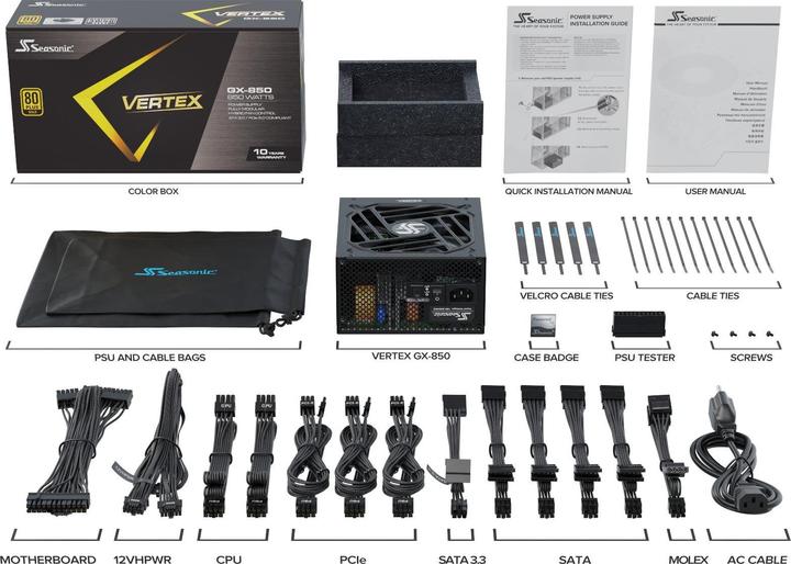 Produktbild Seasonic Vertex GX-850 (850 W)