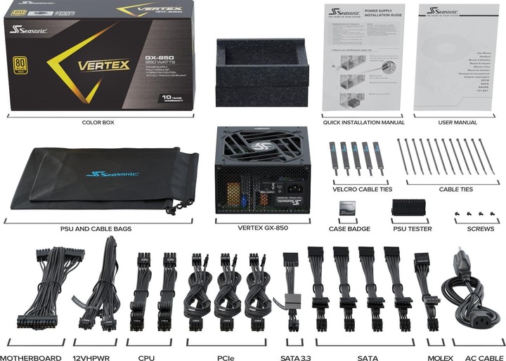 Produktbild Seasonic Vertex GX-850 (850 W)