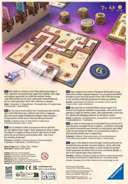 Immagine prodotto Ravensburger Gioco per famiglie 24699 - Labyrinth Go! - Gioco di società per 1 - 4 persone (Inglese, Portoghese, Tedesco, Olandese, Francese, Italiano, Spagnolo)