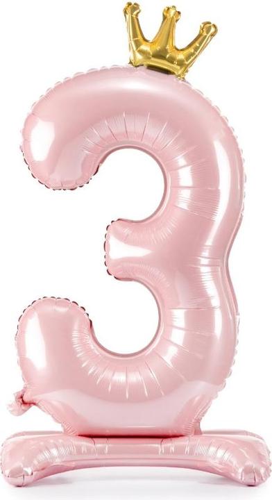 Partydeco Ballon Zahl 3 auf fuss (1 x)