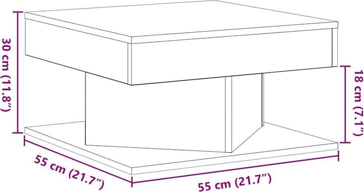 Immagine prodotto vidaXL Tavolino da caffè (57 x 57 x 30 cm)