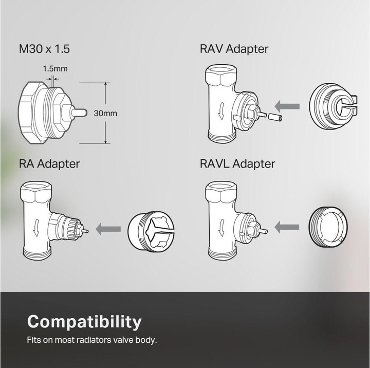 Productafbeelding TP-Link KE100 KIT - Kasa - Intelligente thermostatische radiatorkraan, startset