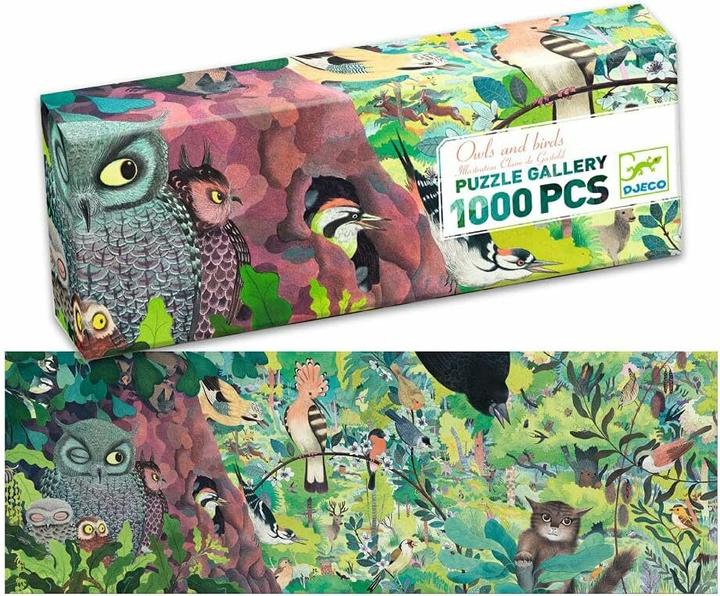 Immagine prodotto Djeco Puzzle Gallery Gufi e uccelli 1000 pezzi (1000 pezzi)