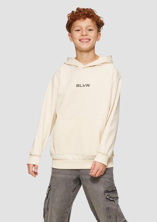 Actual product image S.Oliver Sweatshirt Unisex Kapuzen-Sweatshirt mit Känguru-Tasche und Frontprint (134, 140)